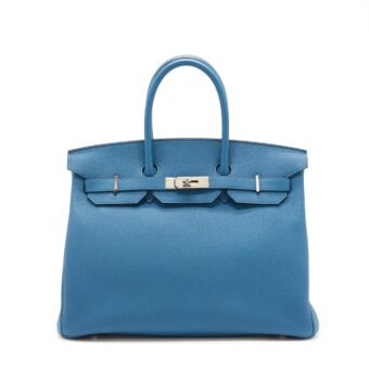 Hermes Birkin 35 Togo Bleu Cobalt SHW Stamp X