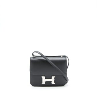 Hermes mini constance studio disco limited monsieur leather black with SHW stamp Z