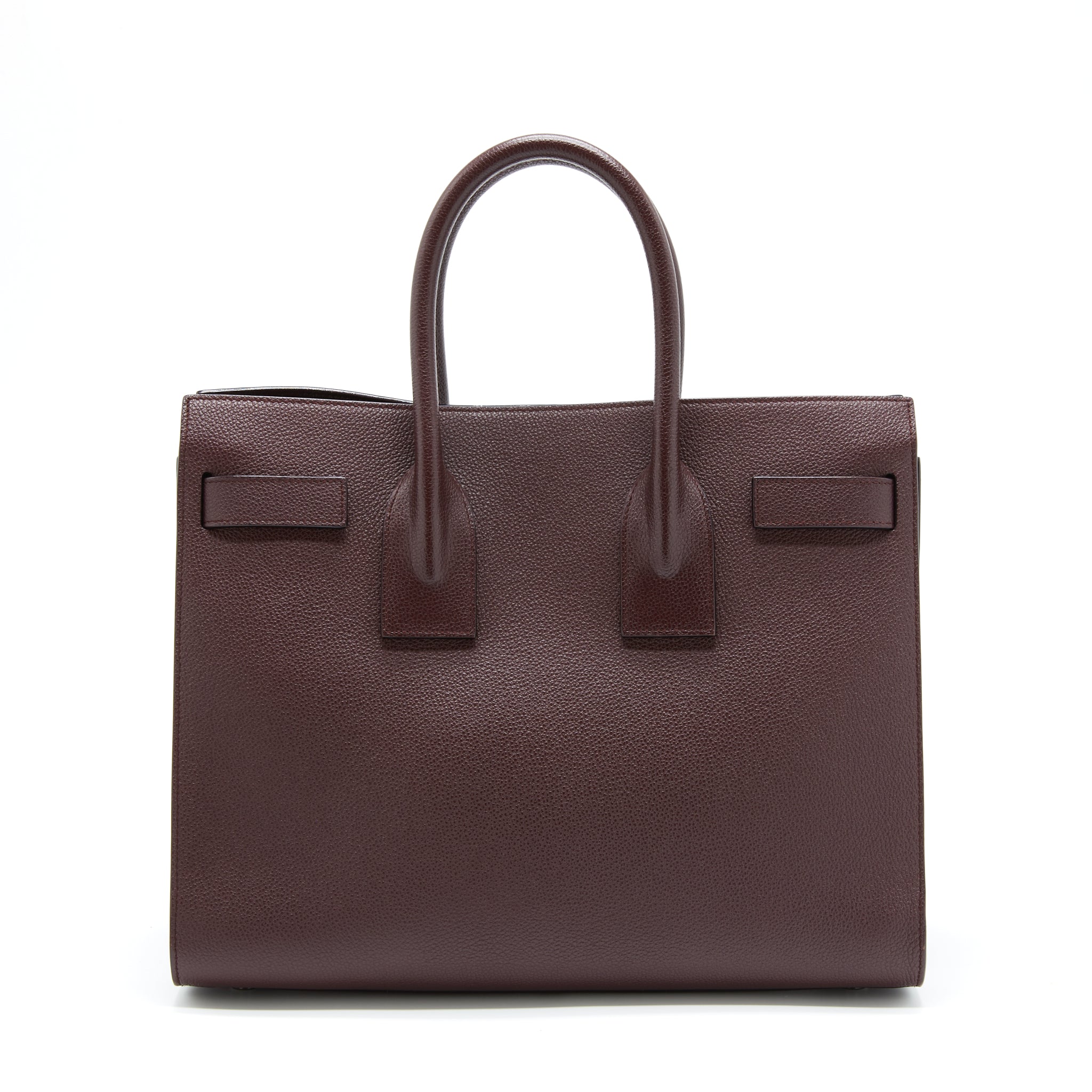 Saint Laurent/ YSL Sac De Jour Calfskin Burgundy Black Hardware - Image 2