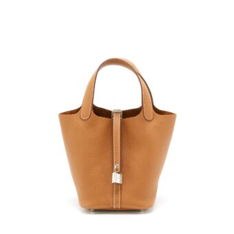 Hermes Picotin 18 Clemence Gold SHW Stamp Y