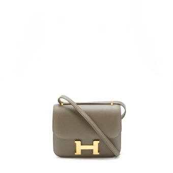 Hermes Mini Constance Epsom 8F Gris Etain GHW Stamp Z