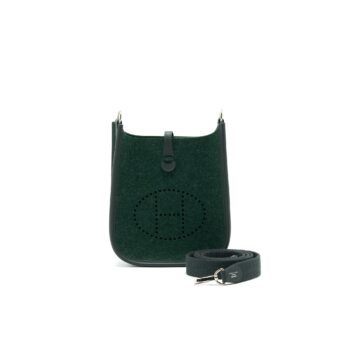 Hermes Mini Evelyne vert Anglais/ Vert Fonce SHW