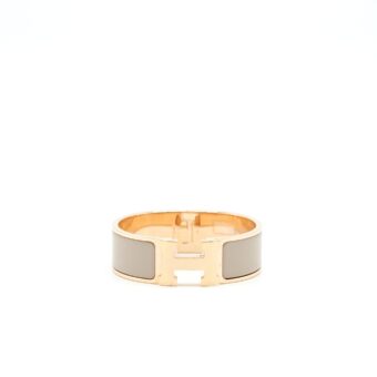 Hermes Size GM Clic Clac Bracelet Marron Glacé RGHW