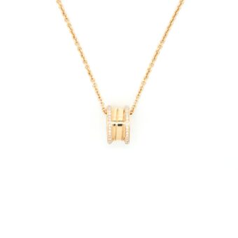 Bvlgari B.Zero1 Necklace Rose Gold With Diamonds