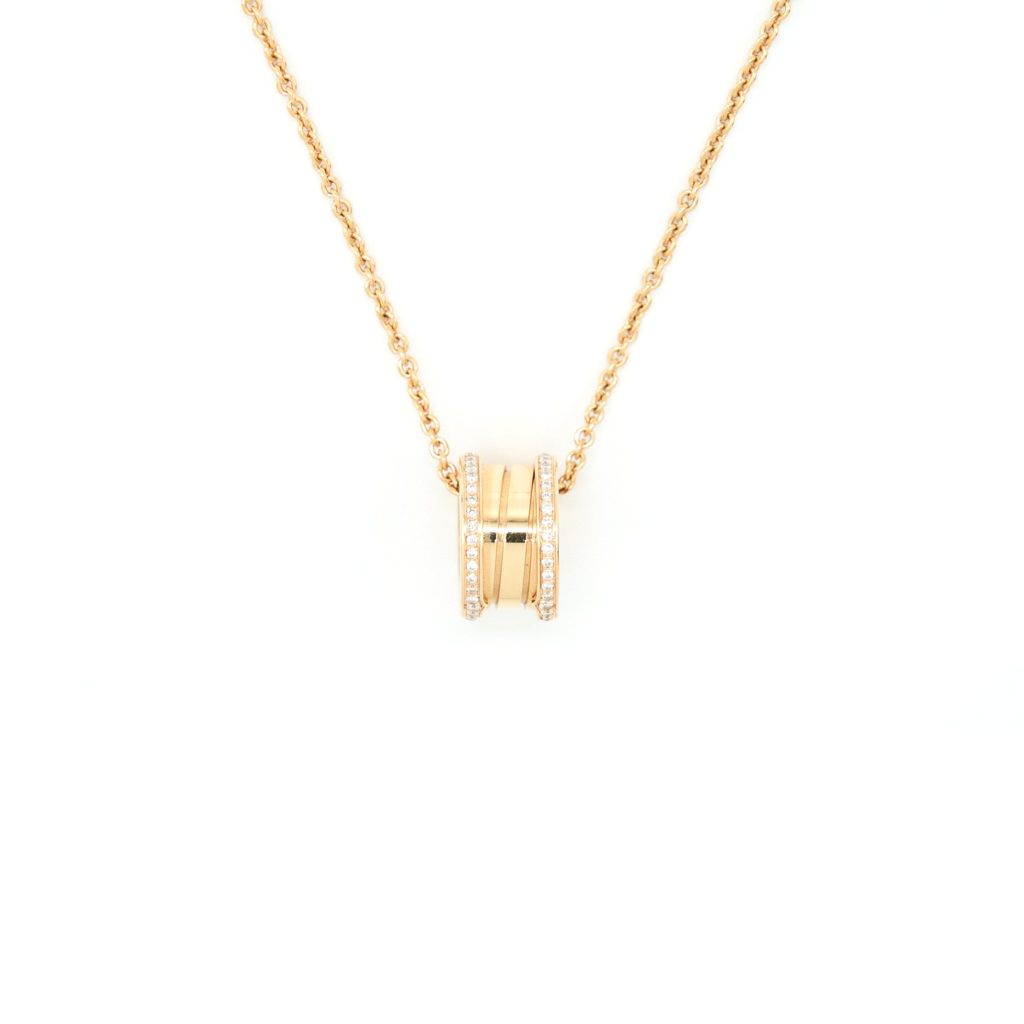 Bvlgari B.Zero1 Necklace Rose Gold With Diamonds