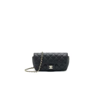Chanel Glasses Case With Classic Chain Black LGHW