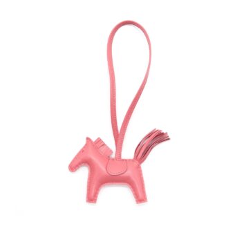 Hermes Rodeo PM Bag Charm Rose Azalee Stamp Y