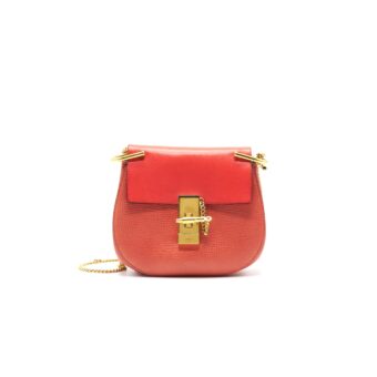 Chloe Mini Drew Bag Peach GHW