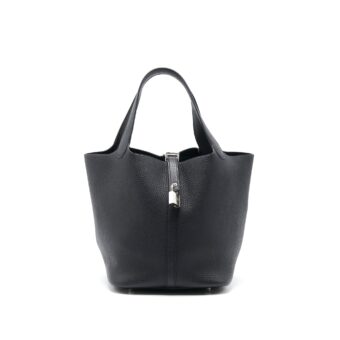 Hermes Picotin 22 Black SHW Stamp A