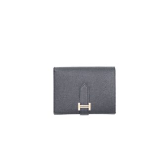 Hermes Bearn Compact Wallet Black RGHW
