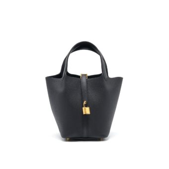 Hermes Picotin 18 Black GHW Stamp Y Year2020