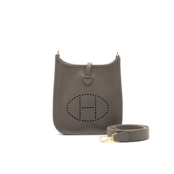 Hermès mini Evelyne Etain with GHW