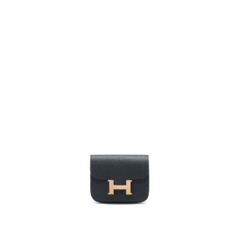 Hermes Constance Slim Epsom Black RGHW Stamp Z