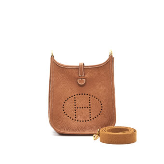 Hermes Mini Evelyne Gold with GHW