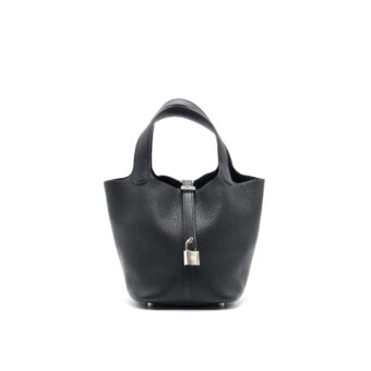 Hermes Picotin 18 Black SHW stamp C