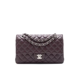 Chanel Medium cavier Classical double flap burgundy with SHW