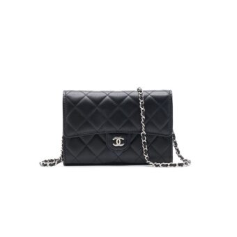 Chanel Mini Lambskin WOC Black SHW