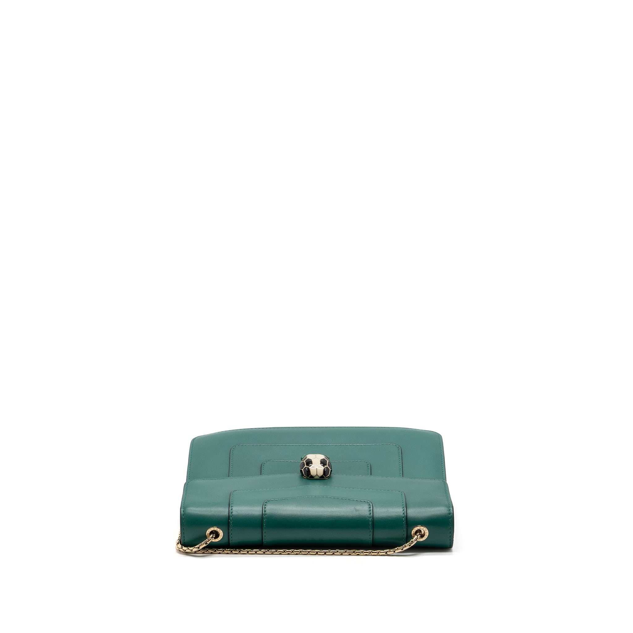 Bvlgari Serpenti Forever Chain Bag Calfskin Green LGHW - Image 6