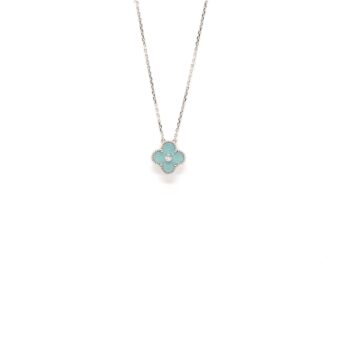 Van Cleef&Arpels 2022 Holiday Christmas Limited Vintage Alhambra Pendant White Gold