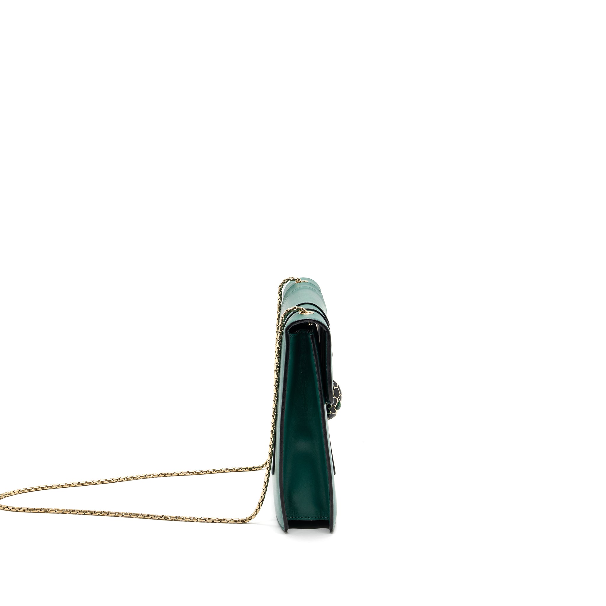 Bvlgari Serpenti Forever Chain Bag Calfskin Green LGHW - Image 3