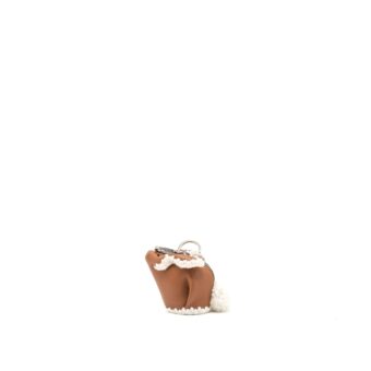 Loewe Bunny Charm Leather Tan/White SHW