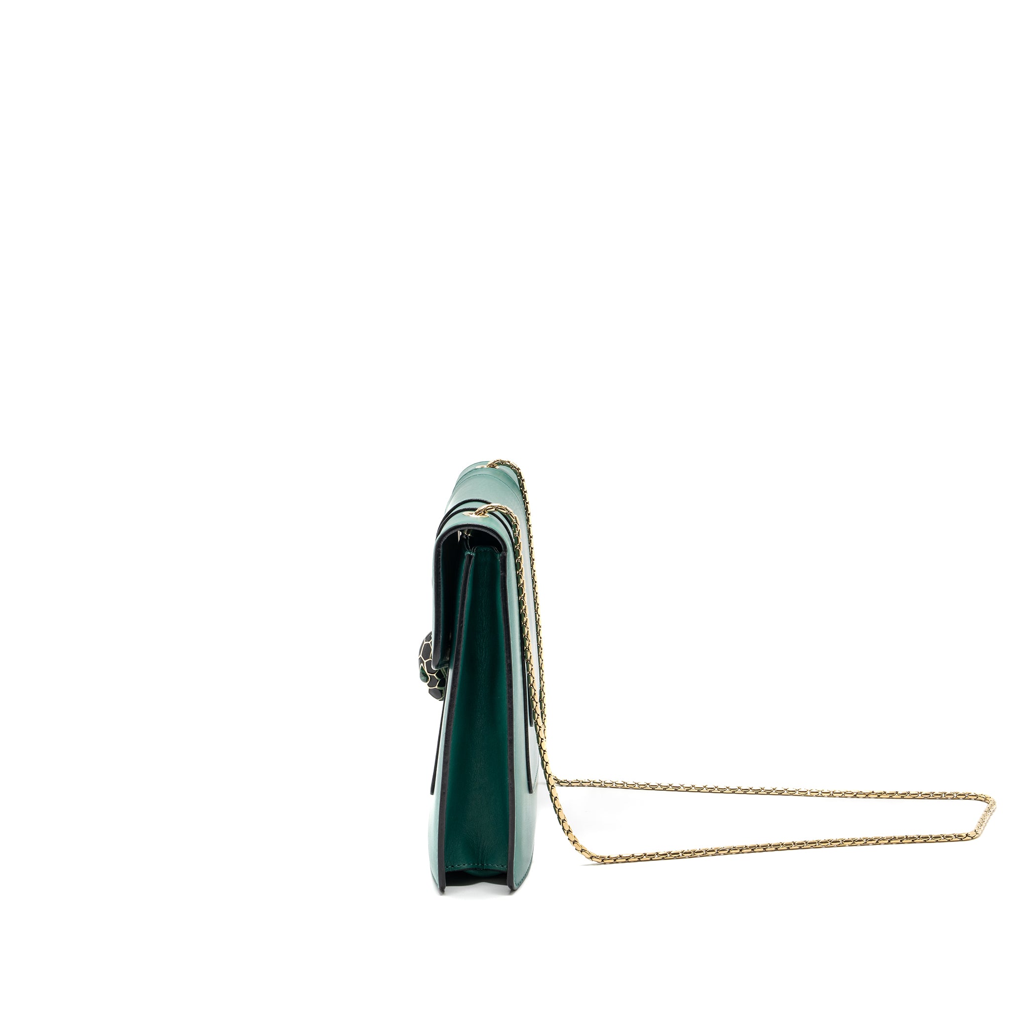 Bvlgari Serpenti Forever Chain Bag Calfskin Green LGHW - Image 4