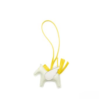 Hermes Rodeo Peagase PM Bag Charm Vert Fizz/Lime/New Whit Stamp B