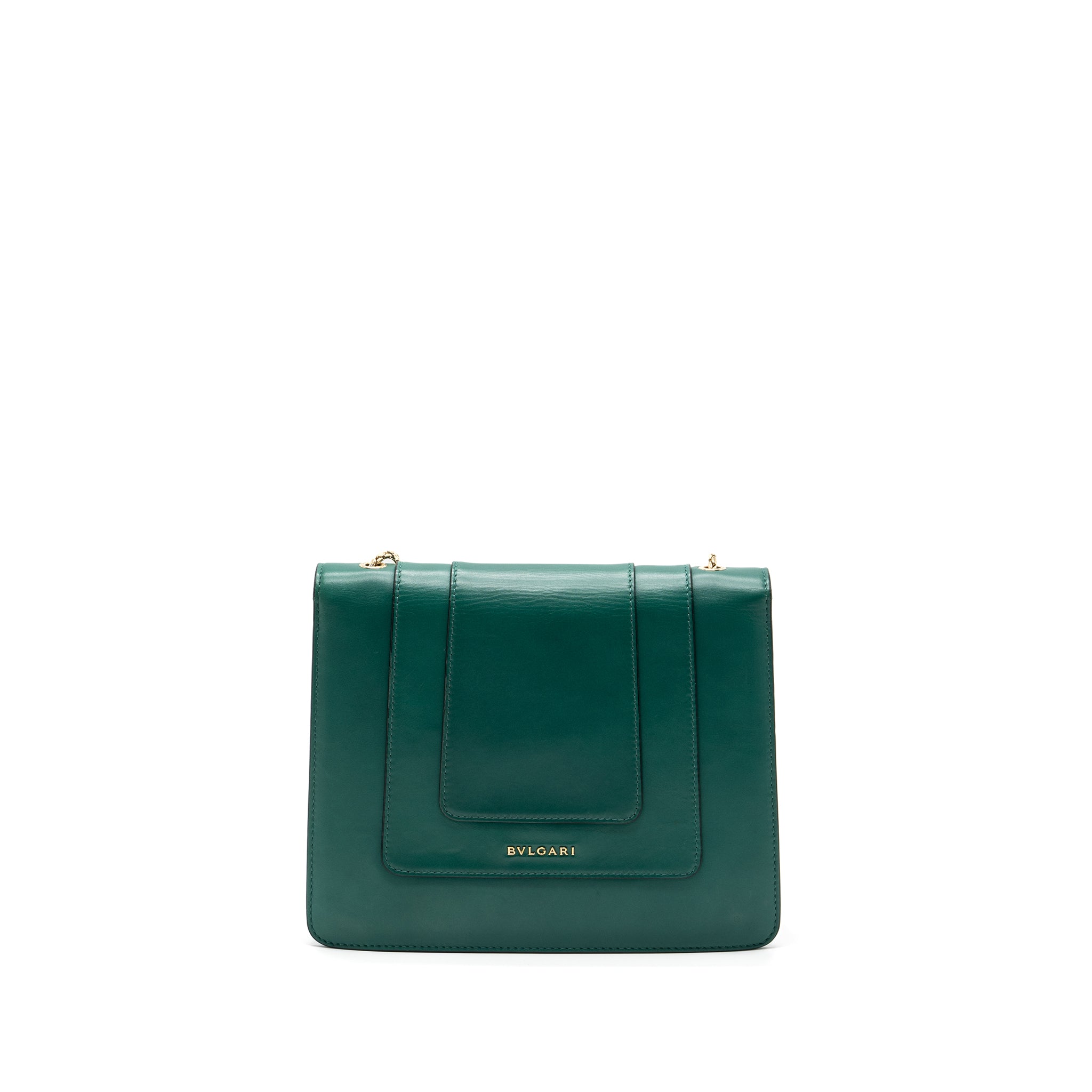 Bvlgari Serpenti Forever Chain Bag Calfskin Green LGHW - Image 2