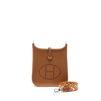 Hermes Mini Evelyne Clemence Gold/Multicolour Strap SHW Stamp U