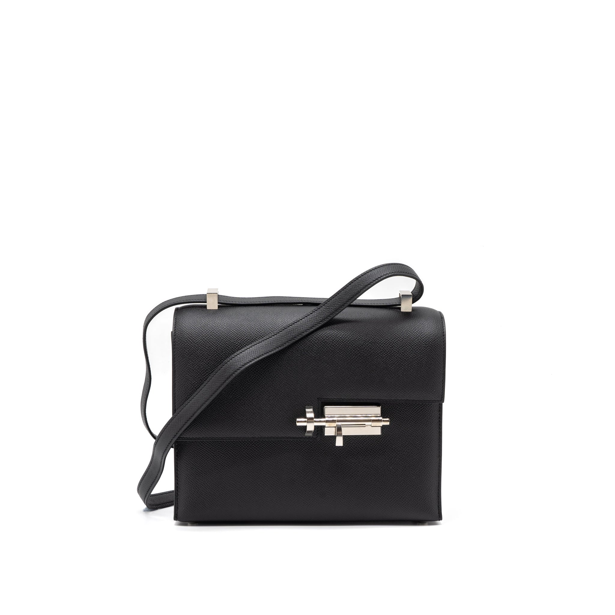 Hermes Verrou 21 Bag Epsom Black SHW Stamp C