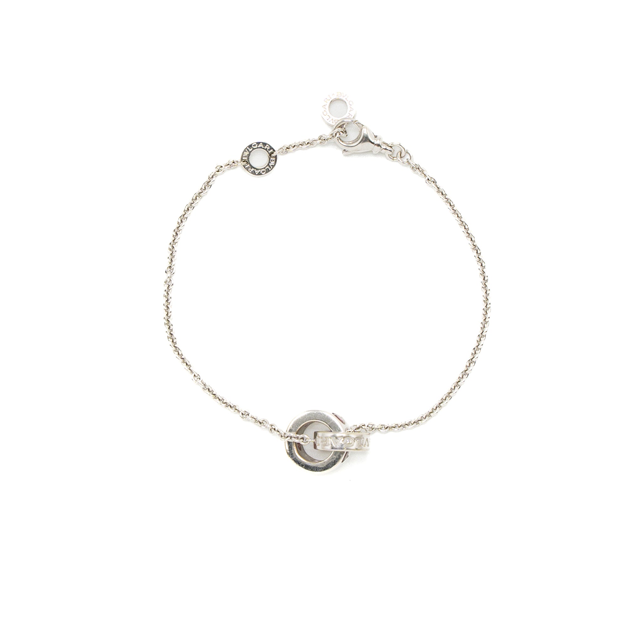 Bvlgari Size S/M Inner Locking Ring Bracelet White Gold