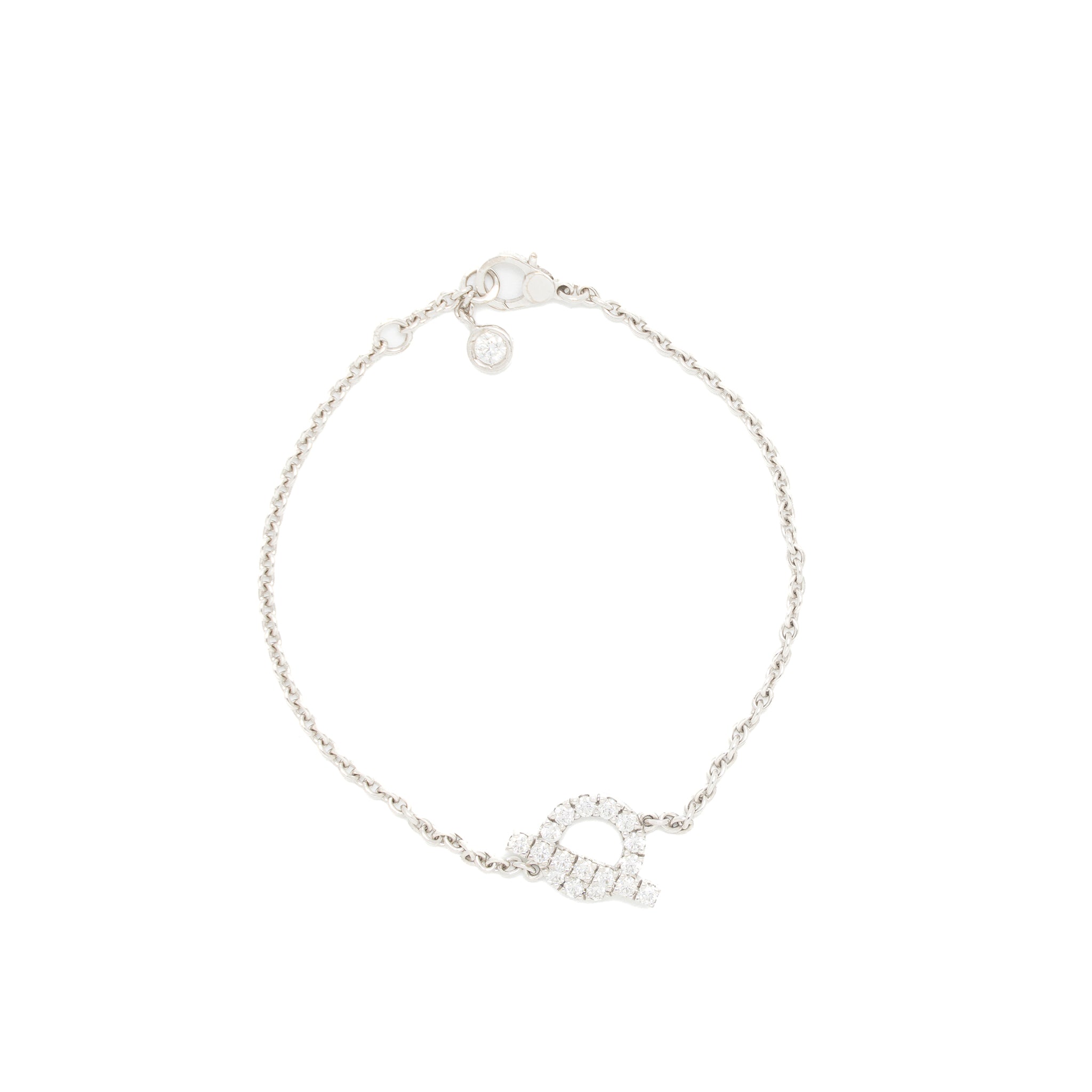 Hermes Size ST Finesse Bracelet White Gold Diamonds