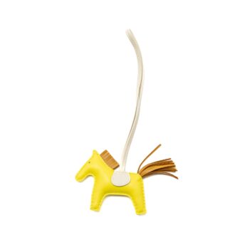 Hermes Rodeo PM Bag Charm Lime/Craie/Sesame Stamp Y