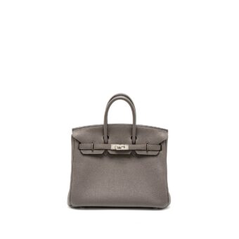 Hermes Birkin 25 Togo Gris Etain SHW Stamp A
