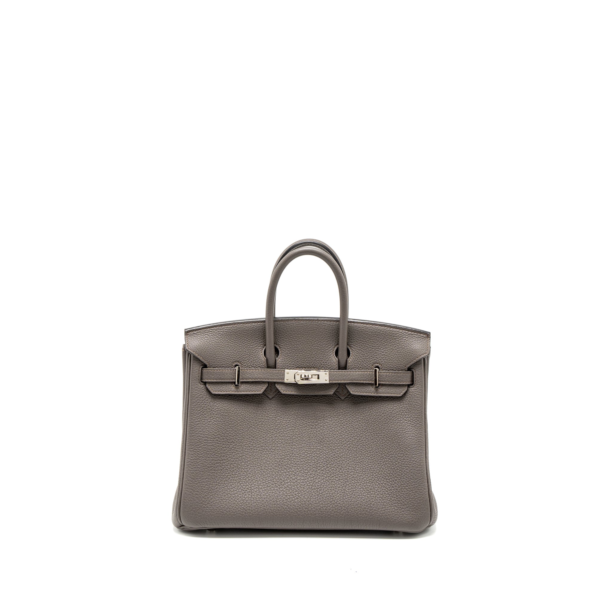 Hermes Birkin 25 Togo Gris Etain SHW Stamp A