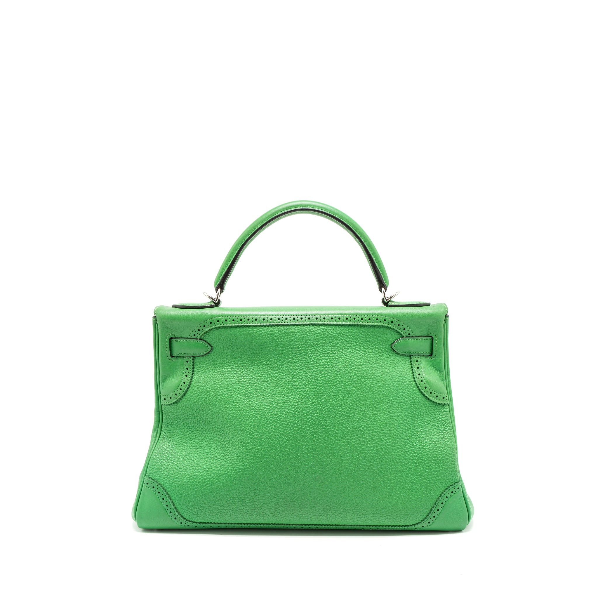 Hermes Kelly 32 Ghillies Togo/Swift Bamboo SHW Stamp Square R - Image 2