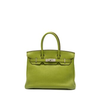 Hermes Birkin 30 Togo Vert Anis SHW Stamp Square M