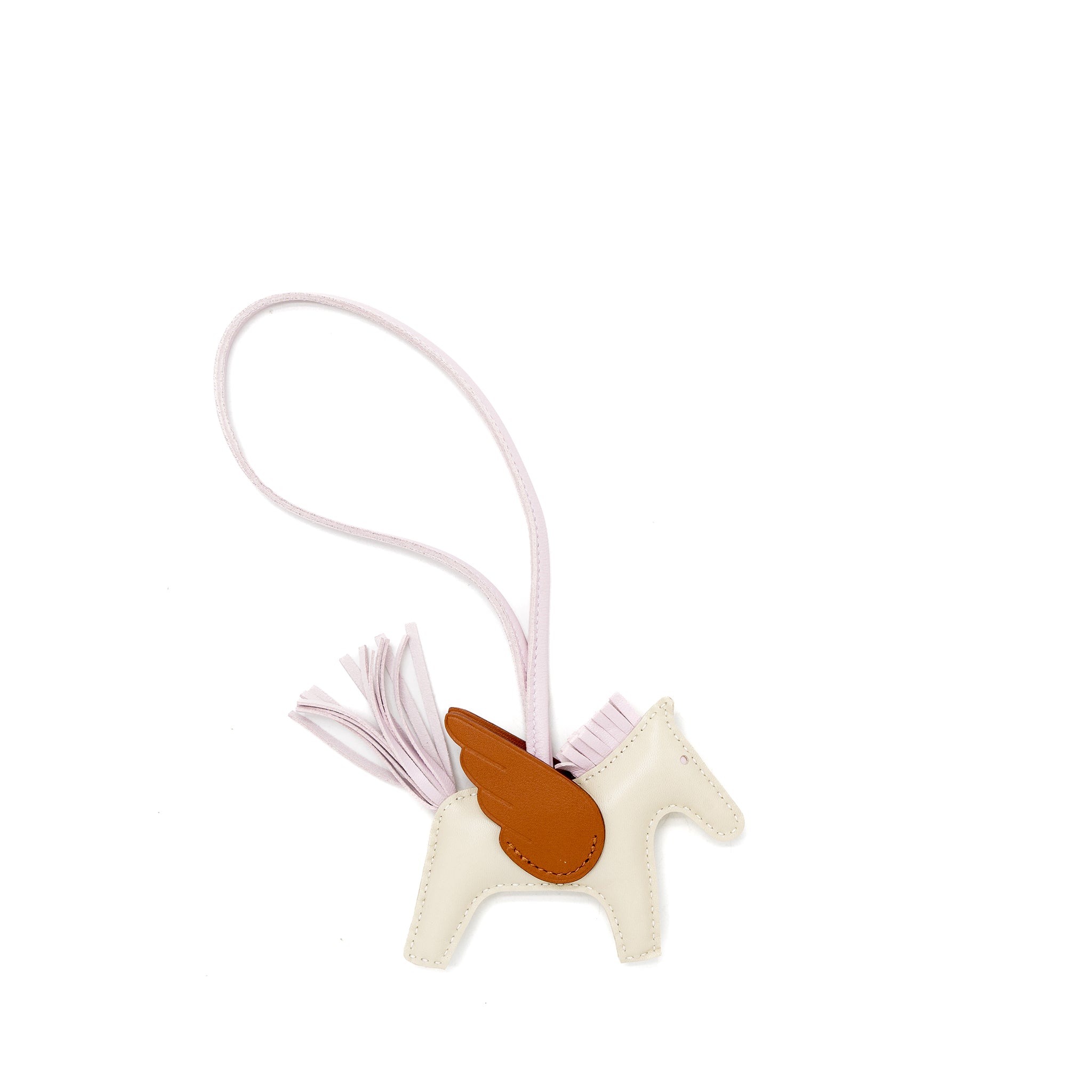 Hermes Rodeo Pegase PM Bag Charm Craie/Mauve Pale/Gold Stamp U - Image 3
