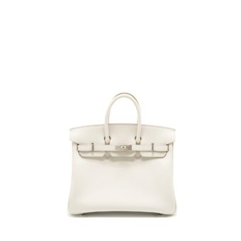 Hermes Birkin 25 Jonathan 80 Gris Perle SHW Stamp U