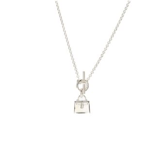 Hermes Sterling Silver Kelly Necklace