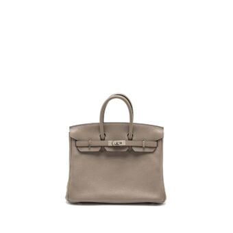 Hermes Birkin 25 Taurillon Novillo M8 Gris Asphalte SHW Stamp Y