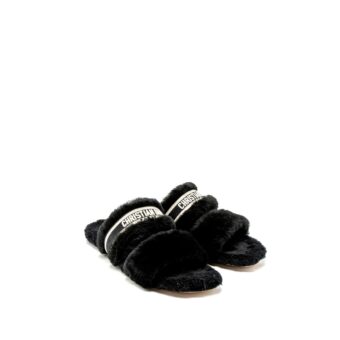 Dior Size 39 Chez Moi Sandals Shearling Black
