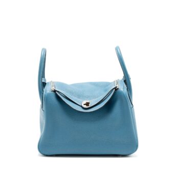 Hermes Lindy 30 Clemence Blue Jeans SHW Stamp T