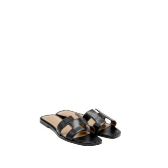 Hermes Size 38 Oran Sandal Box Black