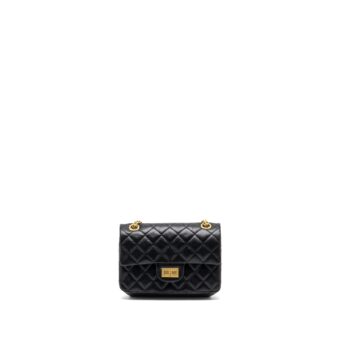 Chanel Mini 2.55 Reissue Flap Bag Aged Calfskin Black GHW (Microchip)