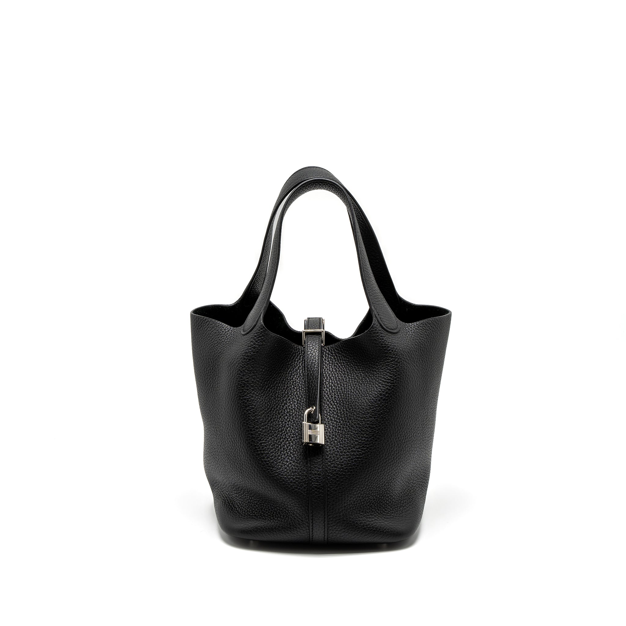 Hermes Picotin 22 Lock Bag Clemence Black SHW Stamp D