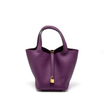 Hermes Picotin 22 Lock Bag Clemence P9 Anemone GHW Stamp Z