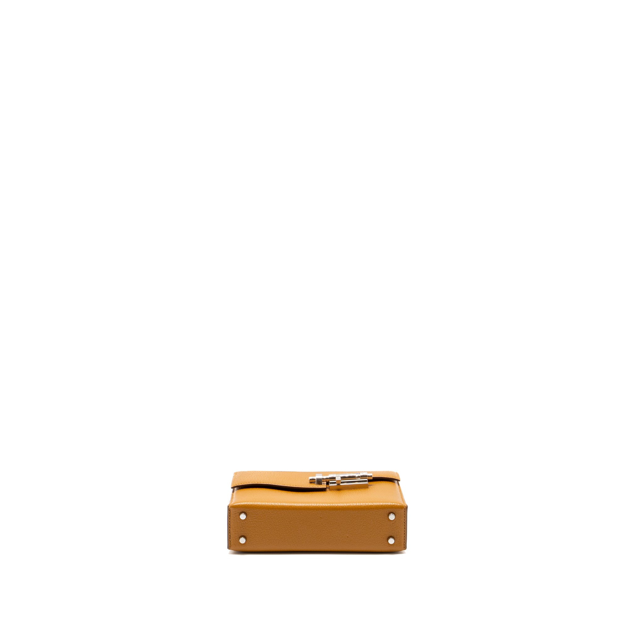 Hermes Mini Strap Verrou Bag Chevre Mysore Caramel/Multicolour SHW Stamp Z - Image 5