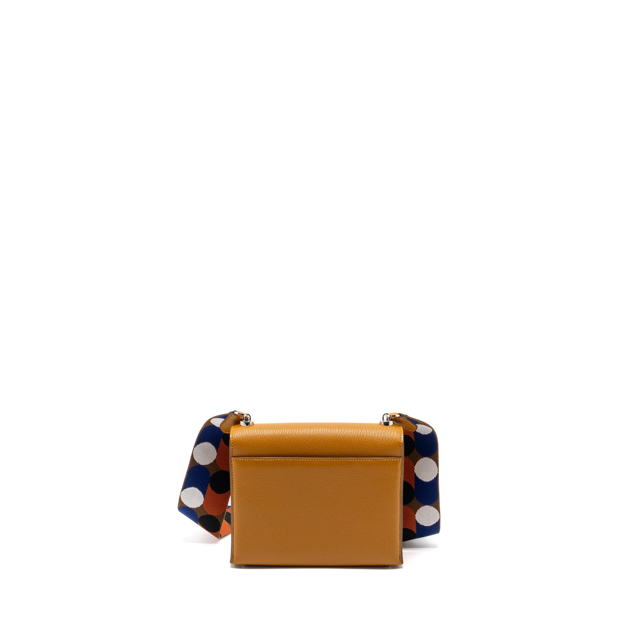 Hermes Mini Strap Verrou Bag Chevre Mysore Caramel/Multicolour SHW Stamp Z - Image 2