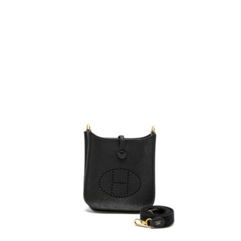 Hermes Mini Evelyne Clemence Black GHW Stamp B